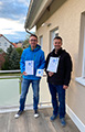 Michael und Thomas wurden vom NABU, Ortsgruppe Südeifel, für ihr Engagement ausgezeichnet., Bild: MH