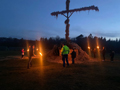 Das Hüttenfeuer auf dem Bildchen wird entzündet, Bild: SM