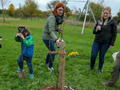 Pflanzen eines Nussbaumes durch den Musikverein RIttersdorf., Bild: SP