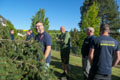 Aufstellen des Baumes durch unsere Feuerwehr., Bild: SP
